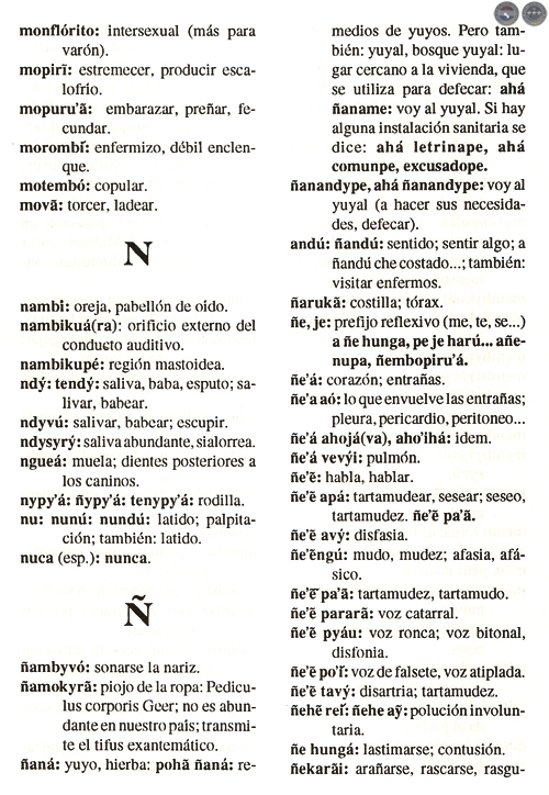 DICCIONARIO MÉDICO GUARANÍ – ESPAÑOL, 1997 - POR DIONISIO M. GONZÁLEZ TORRES